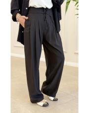 eloria pile detay pantolon siyah 3