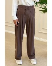 eloria pile detay pantolon kahve