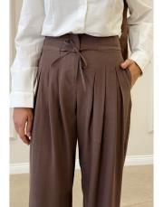 eloria pile detay pantolon kahve 2