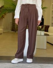 eloria pile detay pantolon kahve 3