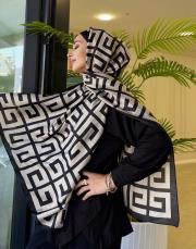 moire desenli silk şal 019