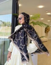 moire desenli silk şal 022