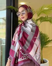 moire desenli silk şal 026 3