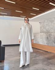 uzun gömlekli takım gri 2