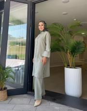 uzun gömlekli takım mint 3