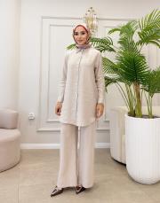 luva tencel gömlek bej 2