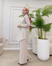 luva tencel gömlek bej 3