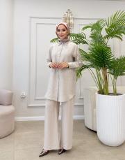 luva tencel gömlek bej 4