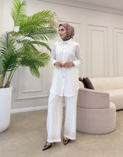 luva tencel gömlek beyaz 3