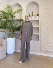 luva tencel gömlek kahve 3