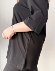 monel v yaka basic t-shirt siyah 4