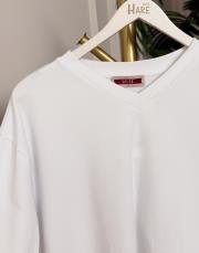 monel v yaka basic t-shirt beyaz 2