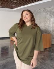 monel v yaka basic t-shirt haki 3