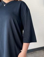 monel v yaka basic t-shirt lacivert 5