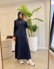 ince basic etekli takım lacivert