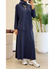 ince basic etekli takım lacivert 2