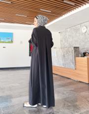 luis uzun tencel ferace siyah 3