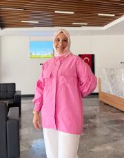 balon kol gömlek pembe