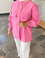 balon kol gömlek pembe 3