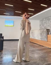 dikiş detay basic takım haki 3