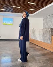 dikiş detay basic takım lacivert 6