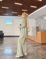 dikiş detay basic takım mint 2