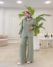 fermuarlı penye bomber takım mint 2