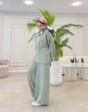 fermuarlı penye bomber takım mint 4