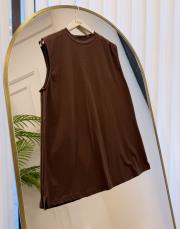 lima sıfır kol kısa basic içlik kahve