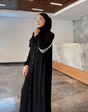 liora şerit detay elbise siyah 4