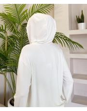 solea örme kapüşonlu sweat beyaz 8