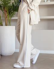 calira biye detay bol paça eşofman atlı bej