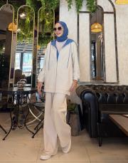 calira kapüşonlu hırka bej