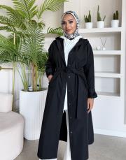 vesso tasarım trench siyah 4