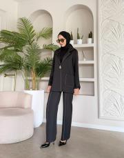 scuba ceket takım siyah 3