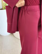 scuba ceket takım bordo 6