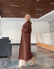 angora uzun hırka kahve 3