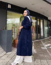 angora uzun hırka lacivert 2