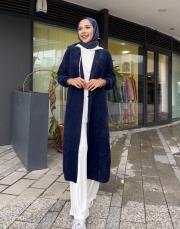 angora uzun hırka lacivert 3