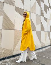 üç iplik düğmeli kap sarı 5