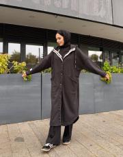 üç iplik düğmeli kap siyah 2