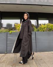 üç iplik düğmeli kap siyah 3