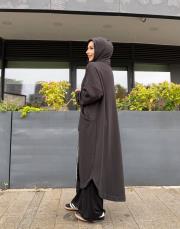 üç iplik düğmeli kap siyah 4