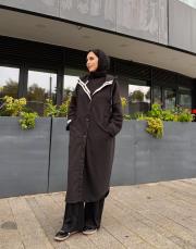 üç iplik düğmeli kap siyah 5