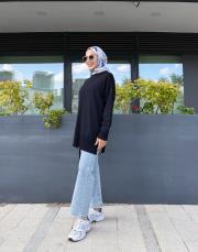 jeyla ince basic triko tunik siyah 2