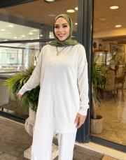 jeyla ince basic triko tunik ekru 3