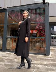 oliva basic uzun sweat siyah