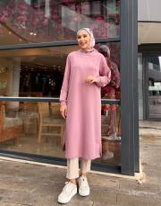 oliva basic uzun sweat mürdüm