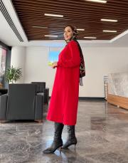 oliva basic uzun sweat kırmızı