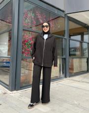 bomber bol paça takım siyah 3